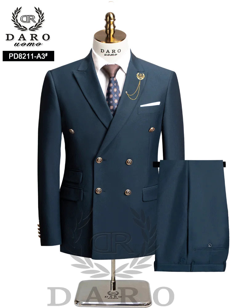Terno Masculino Slim Fit com Abotoamento Duplo – Paletó e Calça