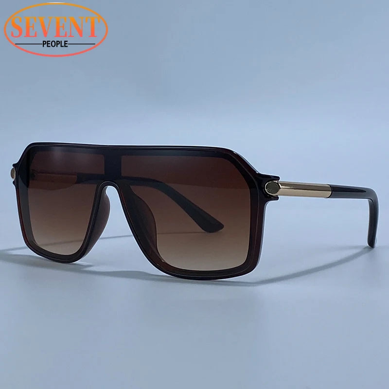 Óculos de Sol Masculino Shield Oversized com Lentes Degradê UV400