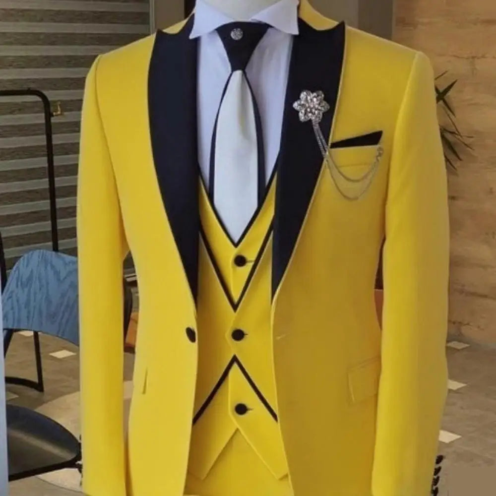 Terno Masculino 3 Peças com Blazer, Colete e Calça