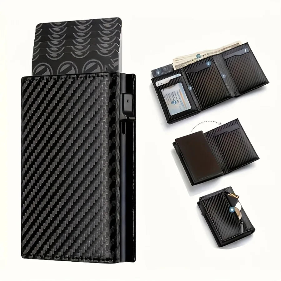 Carteira Slim com Ejetor Automático e RFID