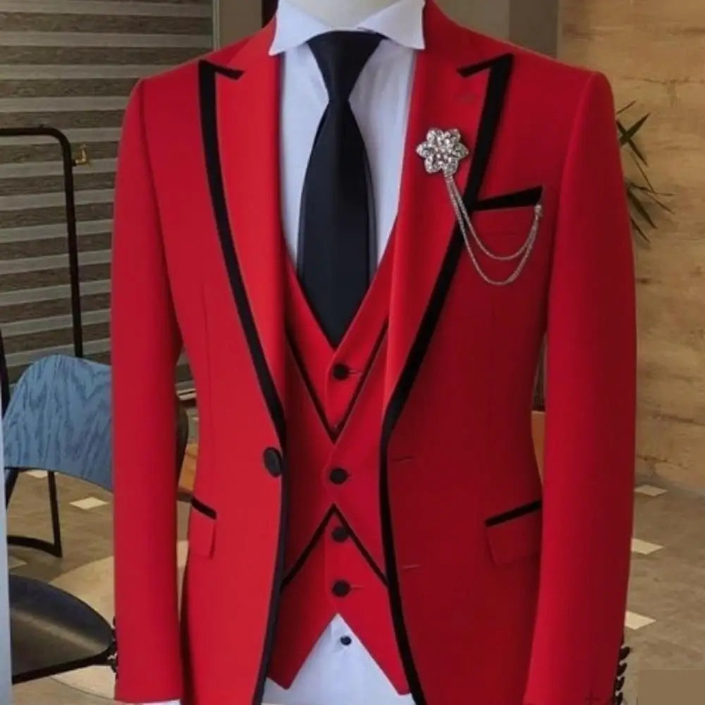 Terno Masculino 3 Peças com Blazer, Colete e Calça