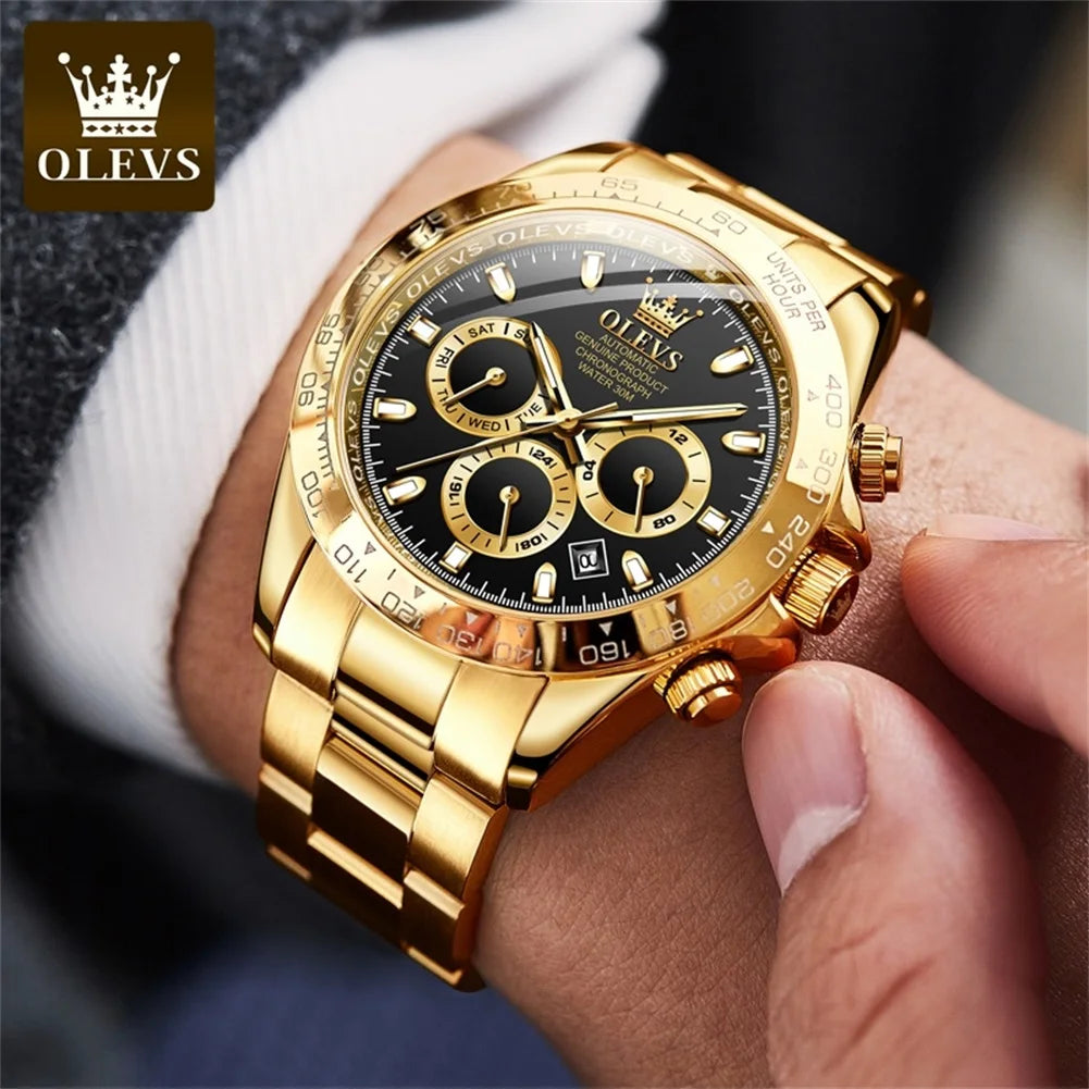 Relógio Masculino OLEVS 6638 Automático em Aço Inoxidável