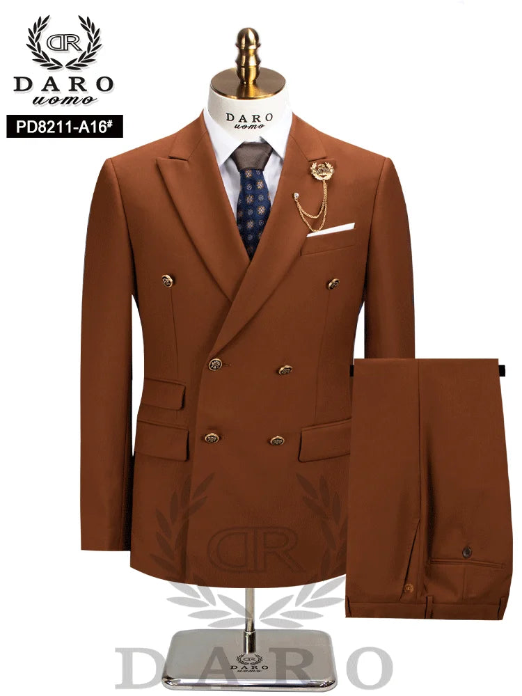 Terno Masculino Slim Fit com Abotoamento Duplo – Paletó e Calça