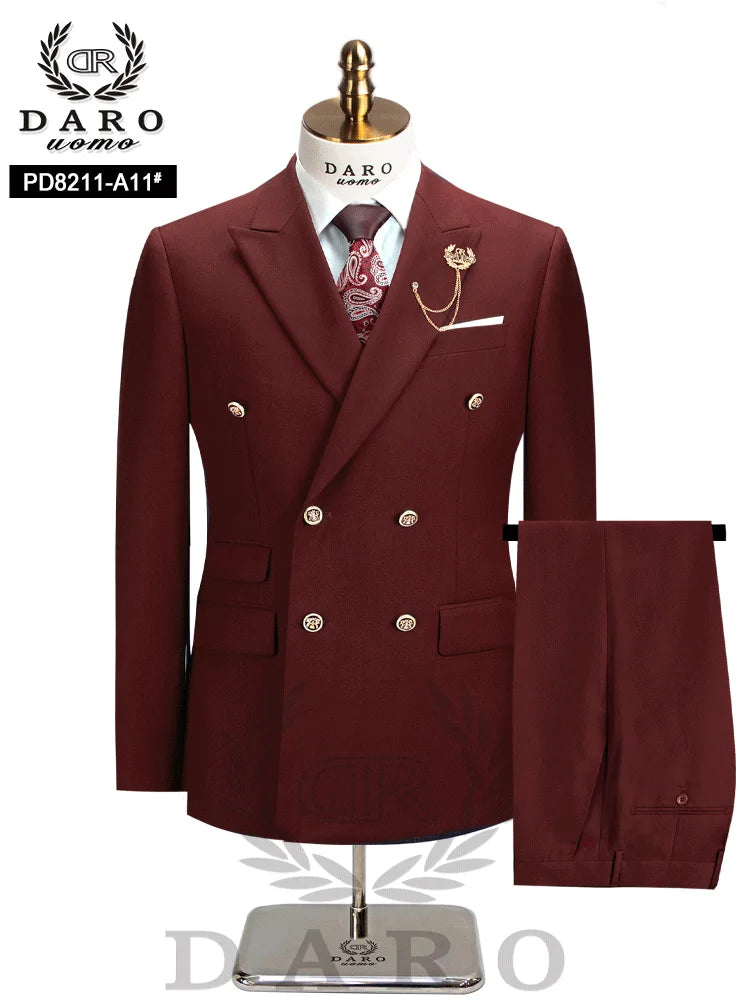 Terno Masculino Slim Fit com Abotoamento Duplo – Paletó e Calça