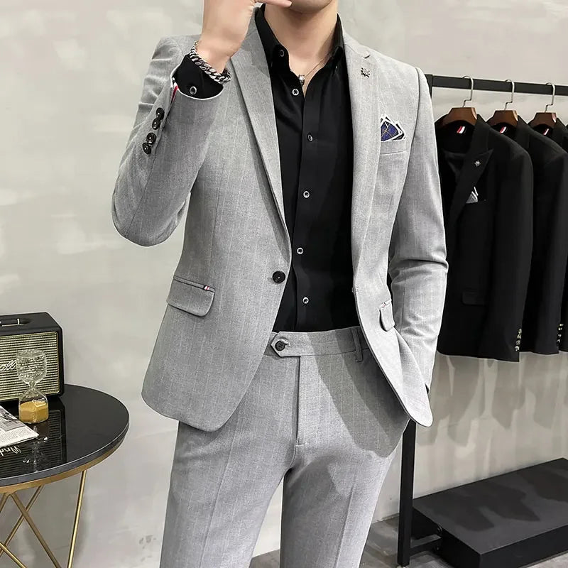 Terno Masculino Slim de Duas Peças – Paletó e Calça