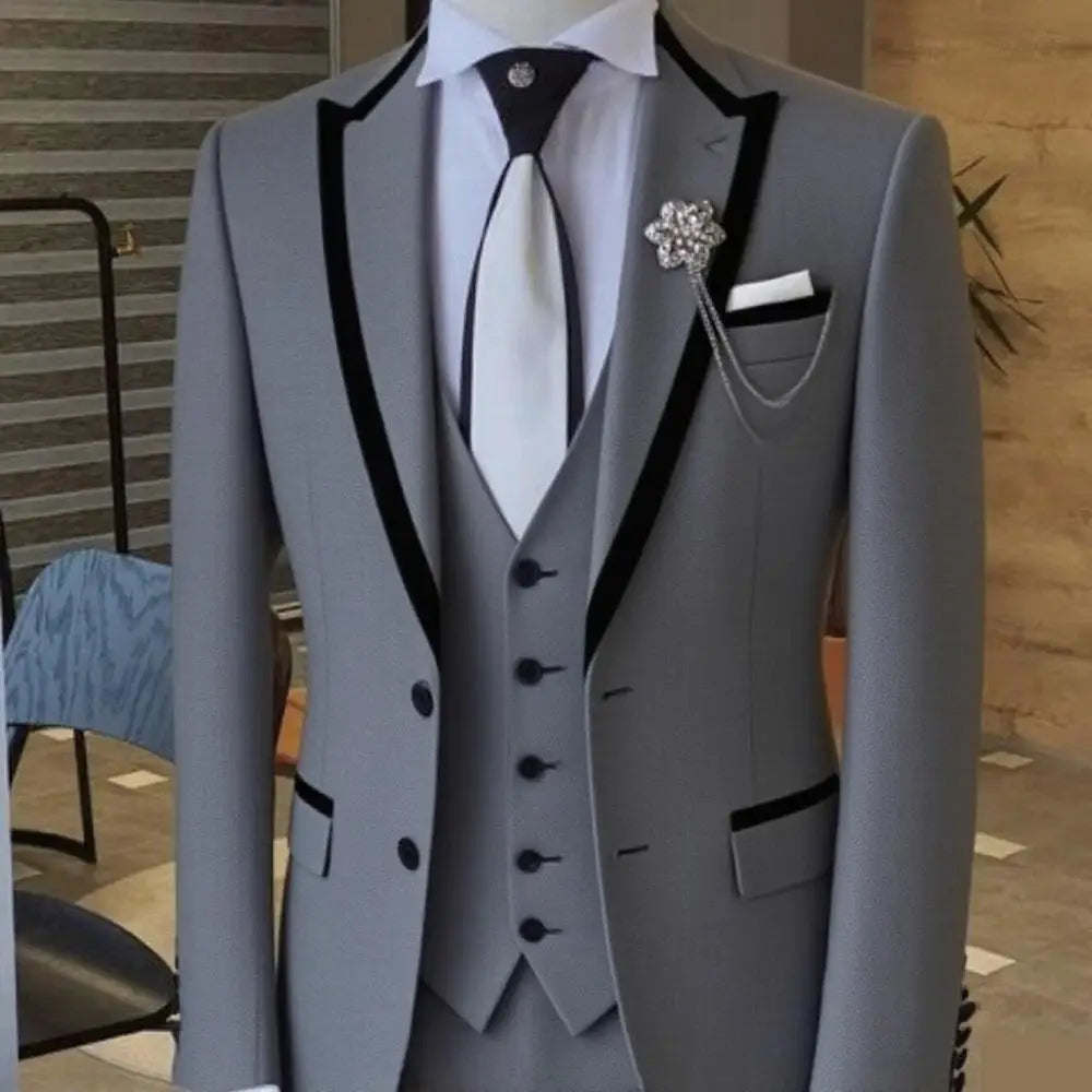 Terno Masculino 3 Peças com Blazer, Colete e Calça
