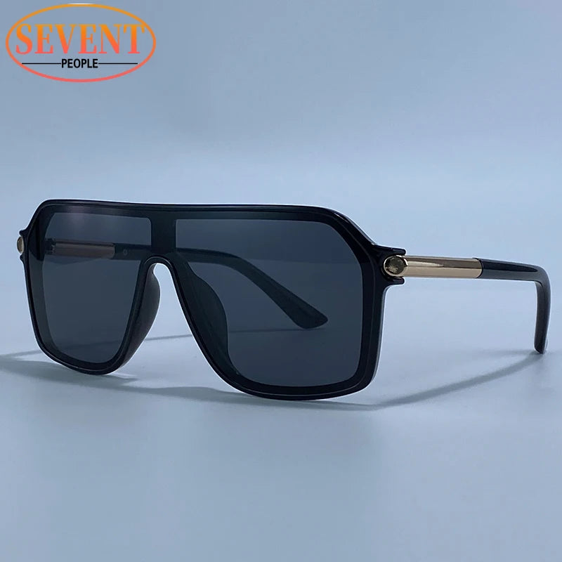 Óculos de Sol Masculino Shield Oversized com Lentes Degradê UV400