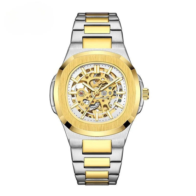 Relógio Automático Esqueleto | Aço Inoxidável & Safira | Edição Limitada