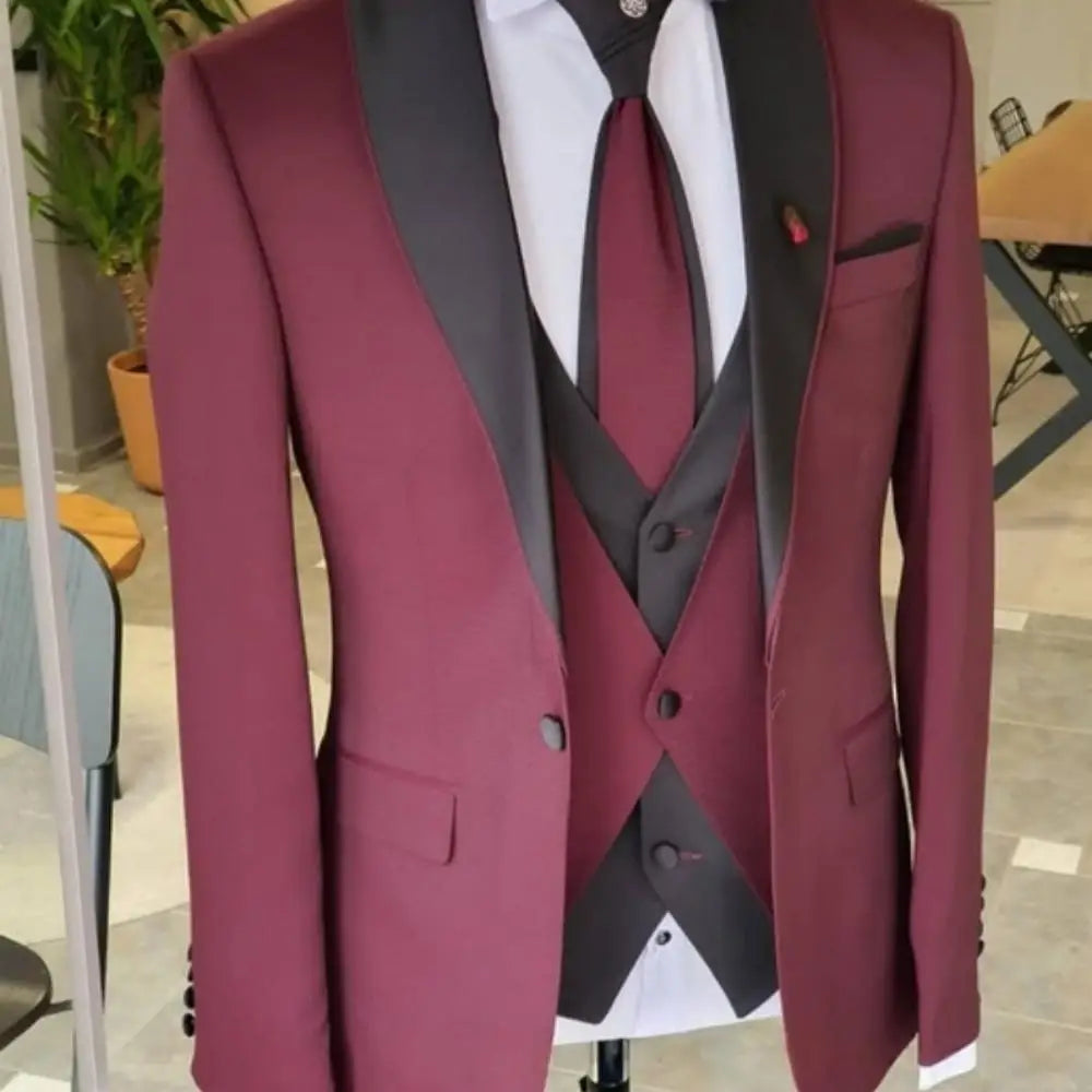 Terno Masculino 3 Peças com Blazer, Colete e Calça