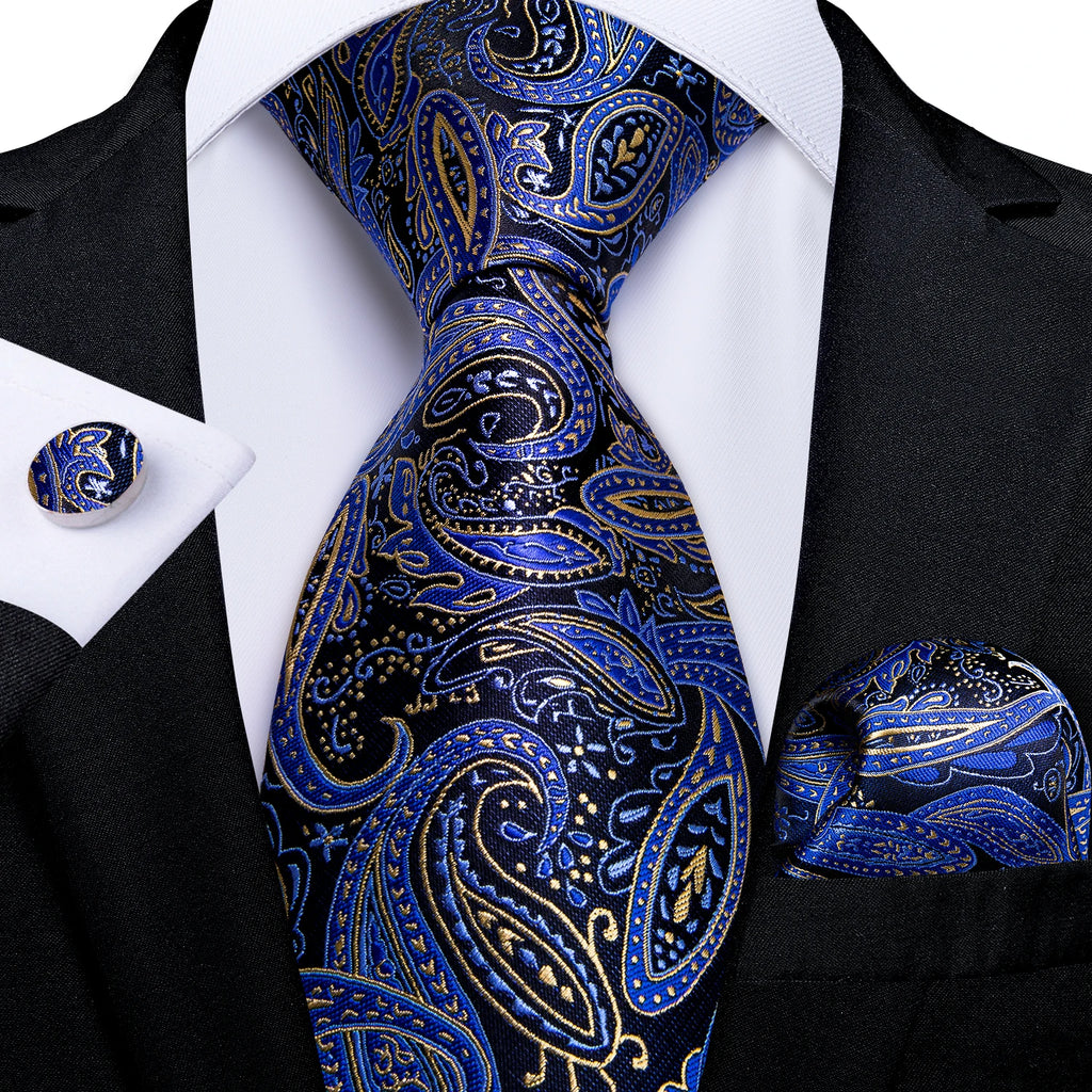 Conjunto Gravata Masculina Clássica 8 cm com Lenço de Bolso