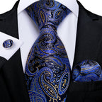 Conjunto Gravata Masculina Clássica 8 cm com Lenço de Bolso