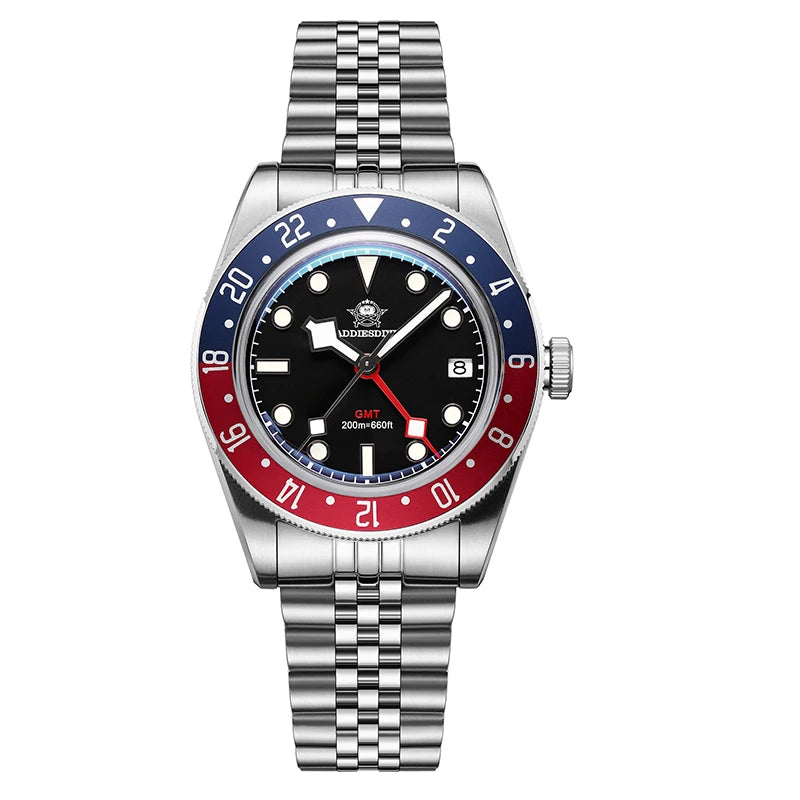 ADDIESDIVE GMT515-24H — Relógio Diver 200m BGW9