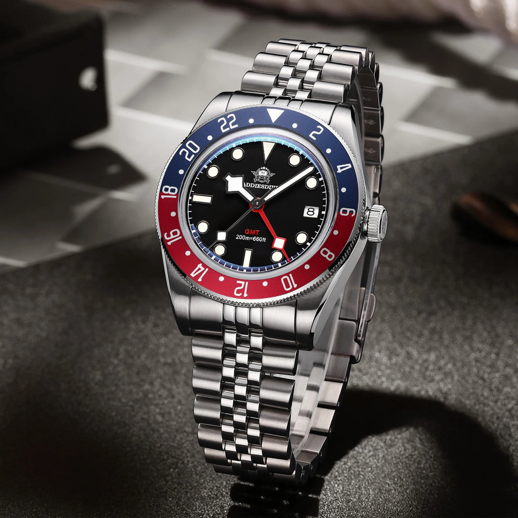 ADDIESDIVE GMT515-24H — Relógio Diver 200m BGW9