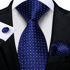 Conjunto Gravata Masculina Clássica 8 cm com Lenço de Bolso