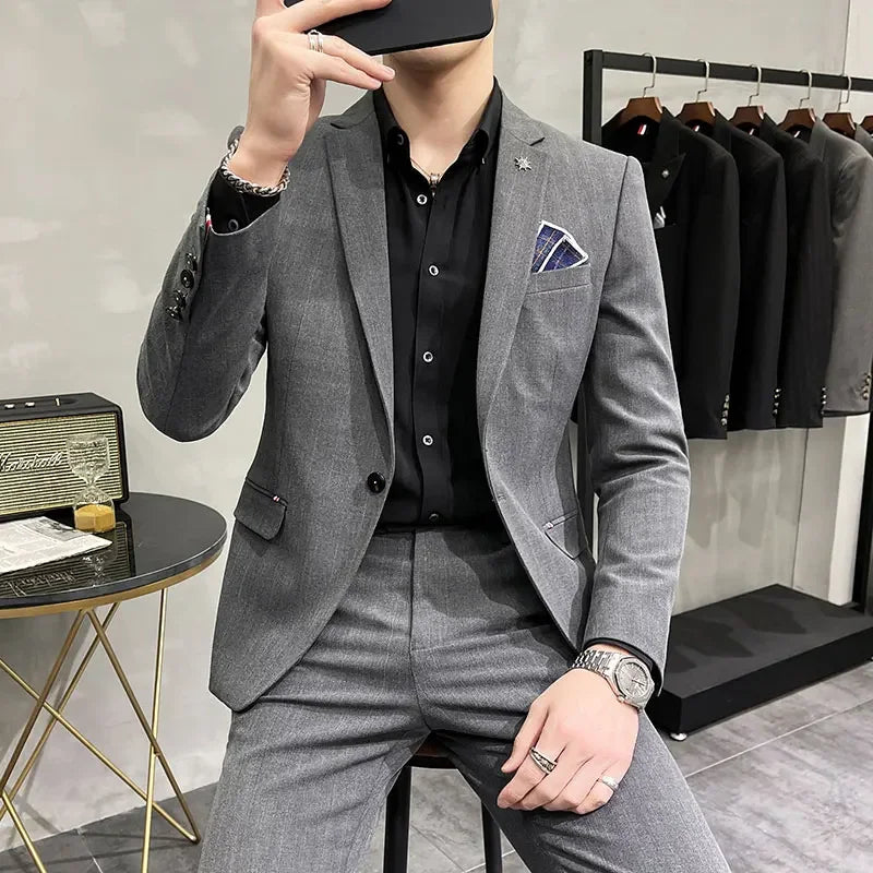 Terno Masculino Slim de Duas Peças – Paletó e Calça